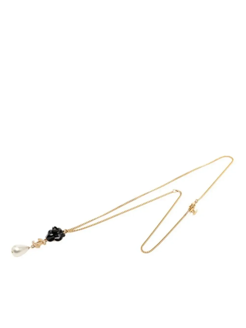 Chanel Cc Logo Pendant Necklace Gold- #287721C78B